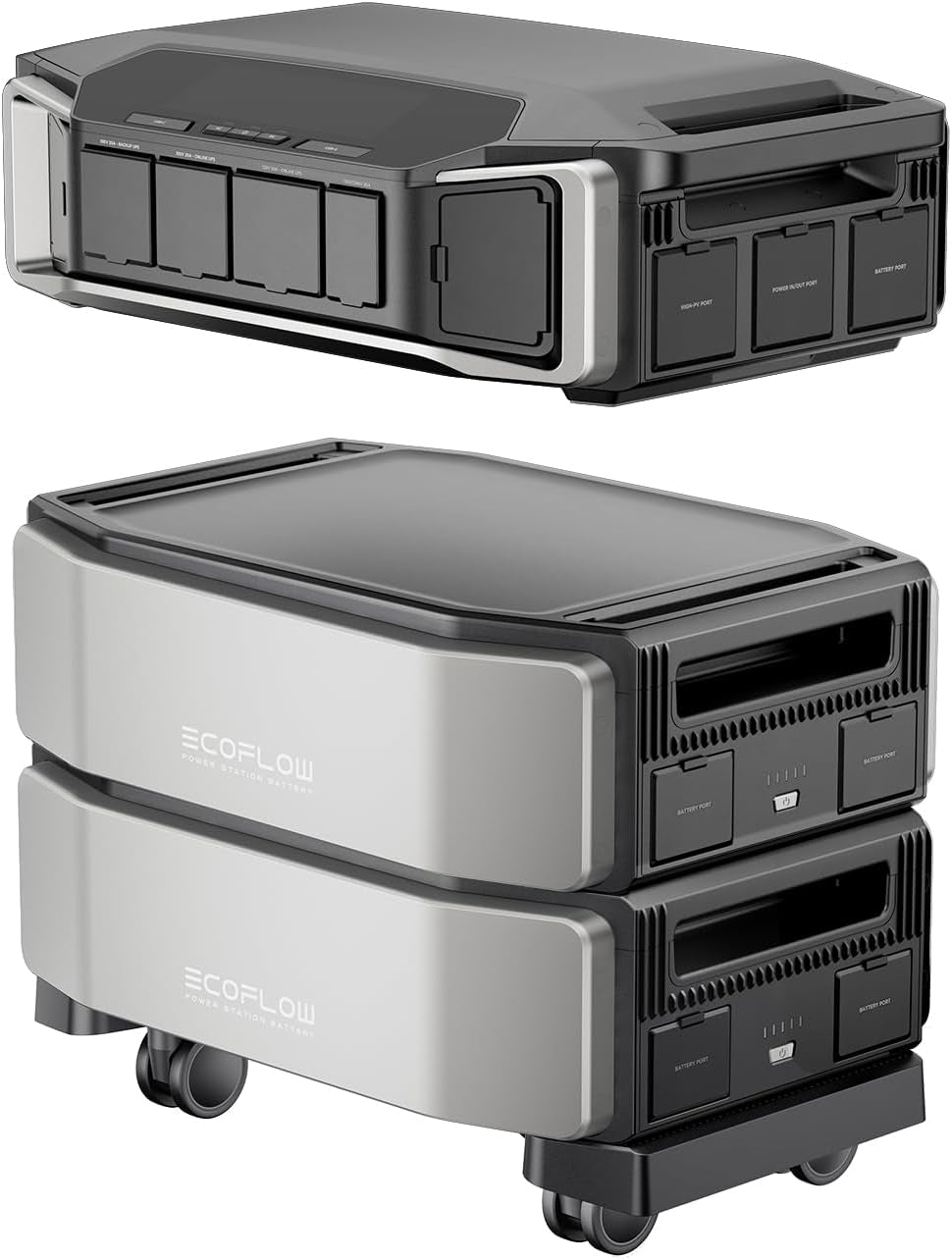 12Kwh Power Station: DELTA Pro Ultra with Extra Battery, 120/240V 7200W AC Output, Lifepo4 Home Battery Backup Expandable to 90Kwh, Solar Generator for Home Use, Emergency, Camping, RV