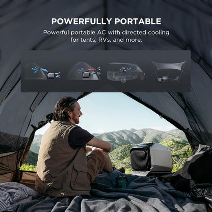 WAVE 2 Portable Air Conditioner, Air Conditioning Unit with Heat, Portable AC for Outdoor Tent Camping/Rvs or Home Use (Battery Not Included)