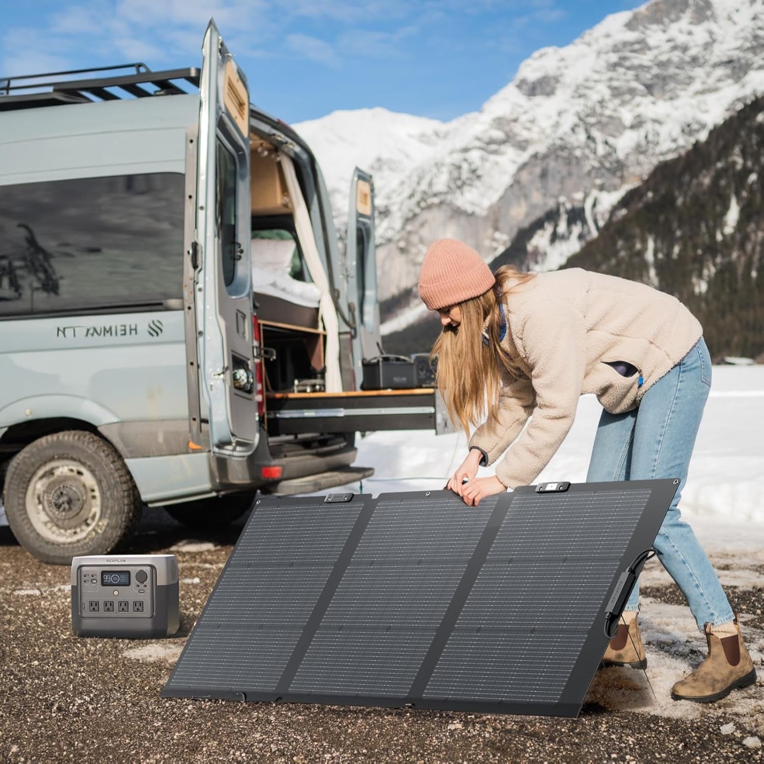 160 Watt Portable Solar Panel for Power Stations, 25% High Conversion Efficiency Foldable Solar Panel with Adjustable Kickstand IP68 Waterproof for Outdoor Camping RV, Nextgen Version