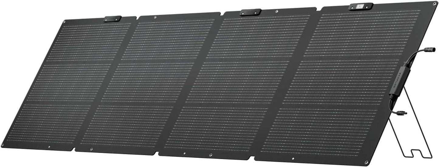 220 Watt Portable Solar Panel, 25% High Conversion Efficiency N-Type Solar Cell, Nextgen Foldable Solar Panel with Adjustable Kickstand, IP68 Waterproof for Camping RV off Grid System