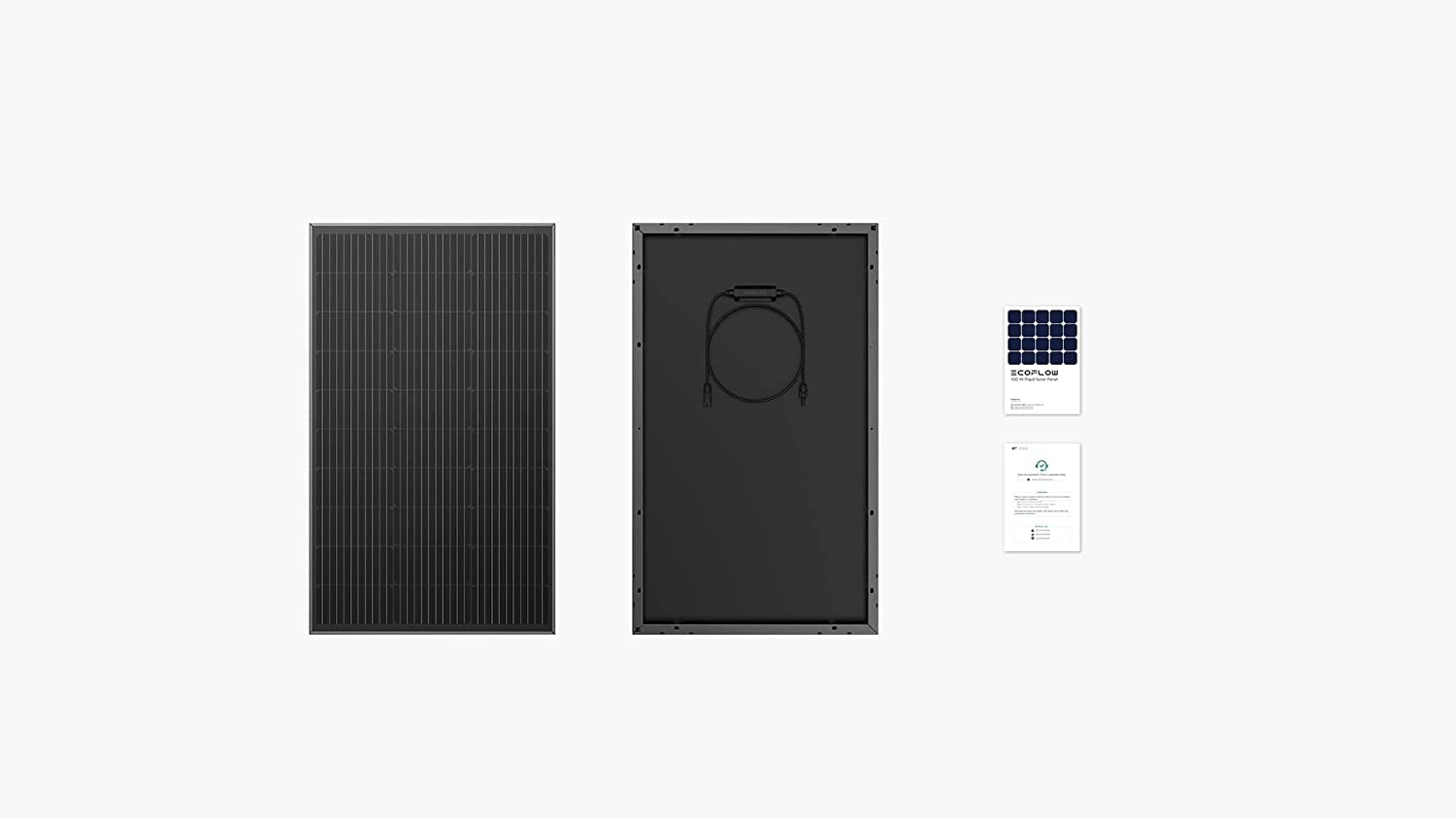 2PCS 100W 12V Solar Panels, High Efficiency Monocrystalline PV Modules, IP68 Waterproofing, Ideal for RV& Marine Rooftop, Farm Battery, Power Kits & Ecosystem