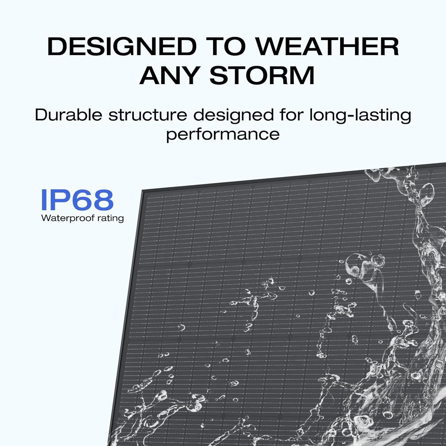 175W Solar Panel, 25% High-Efficiency N-Type Solar Cell, IP68 Waterproof Rate, Plug-&-Play Solar Panels for Camping, RV, Home, Designed for Class B Vans (Mounting Feet Included)