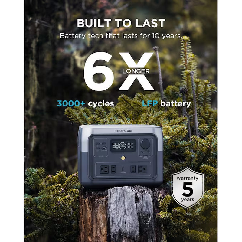 500-Watt Portable Power Station (1 Solar Panel Included)