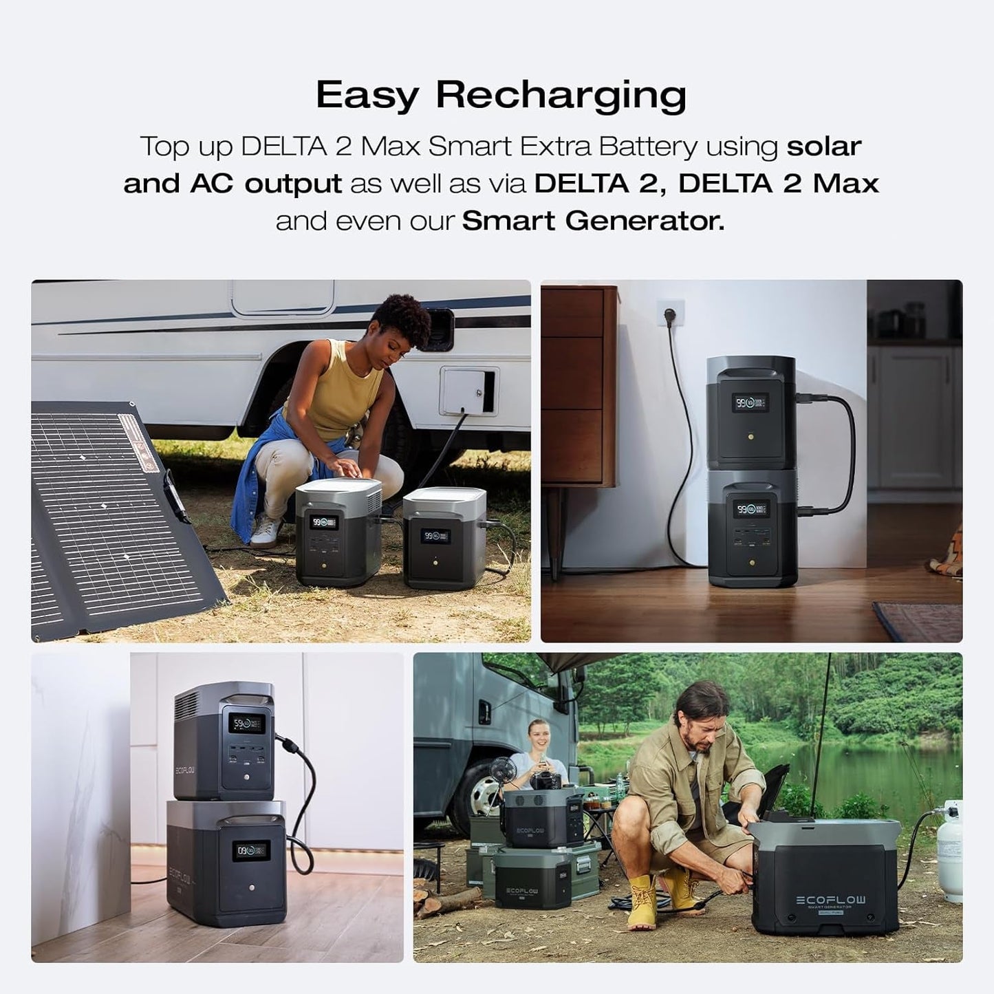 DELTA 2 Max Power Station Extra Battery, 2048Wh Lifepo4 (LFP) Battery, Compatible with DELTA 2&DELTA Max 2000&DELTA 2 Max Outdoor Generators