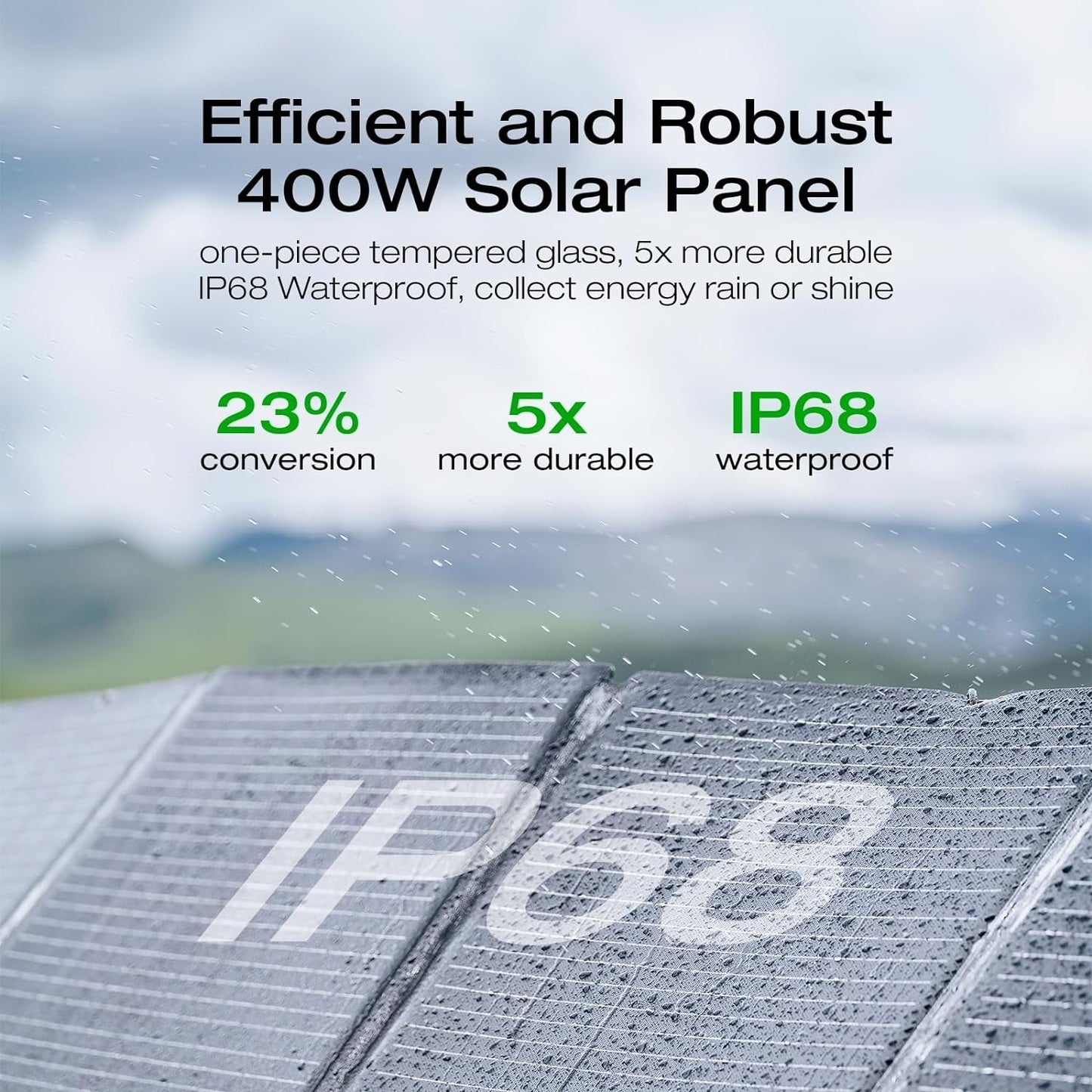 Solar Generator DELTA 2 Max 2048Wh with 400W Solar Panel, LFP Battery Portable Power Station up to 3400W AC Output Fast Charging 0-80% in 43 Min Solar Powered Generator for Camping, RV