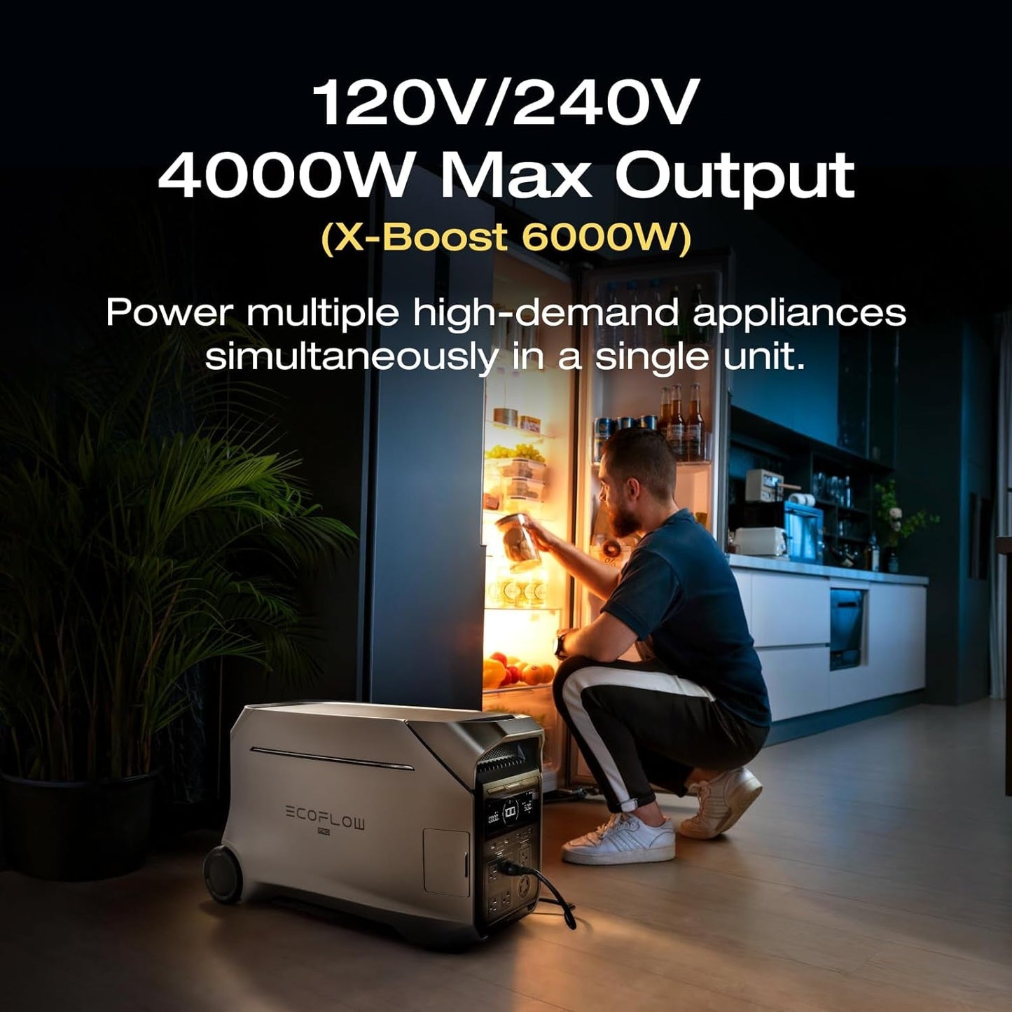 DELTA Pro 3 4000Wh Extra Battery, Expansion Battery with 11-Year Lifespan, Lifepo4 Battery Backup for Home Use, Camping Accessories, Emergencies, Power Outages, Rvs
