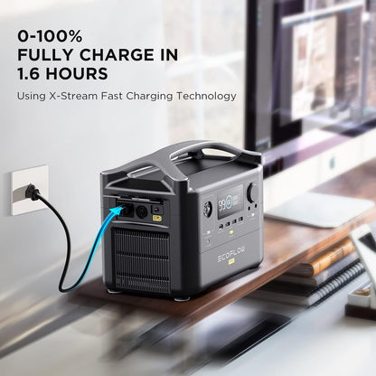RIVER Pro Portable Power Station 720Wh, Power Multiple Devices, Recharge 0-80% within 1 Hour, for Camping, RV, Outdoors, Off-Grid