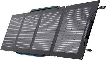 110W Portable Solar Panel, Foldable with Carry Case, High 23% Efficiency, IP68 Water & Dustproof Design for Camping, Rvs, or Backyard Use