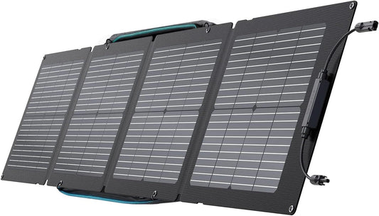110W Portable Solar Panel, Foldable with Carry Case, High 23% Efficiency, IP68 Water & Dustproof Design for Camping, Rvs, or Backyard Use