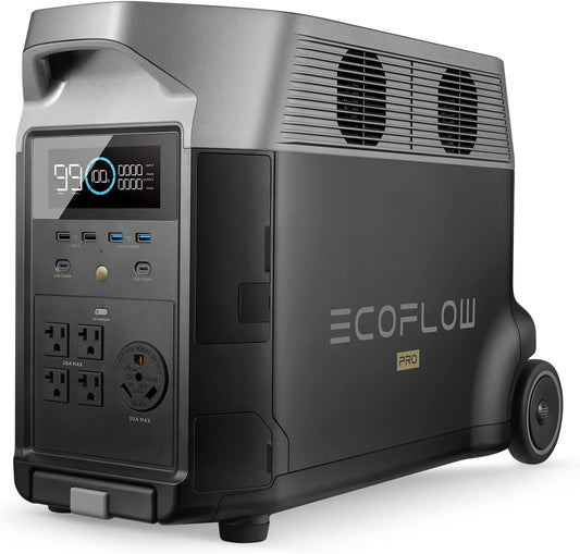 Portable Power Station 3600Wh DELTA Pro, 120V AC Outlets X 5, 3600W, 2.7H Fast Charge, Lifepo4 Power Station, Solar Generator for Home Use, Power Outage, Camping, RV, Emergencies