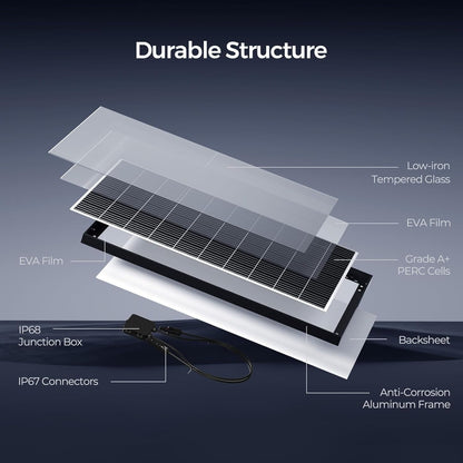 2Pcs 320W Solar Panels 24V Monocrystalline On/Off Grid 640W for RV Boat Shed Farm Home House Rooftop Residential Commercial House, 2 Pieces
