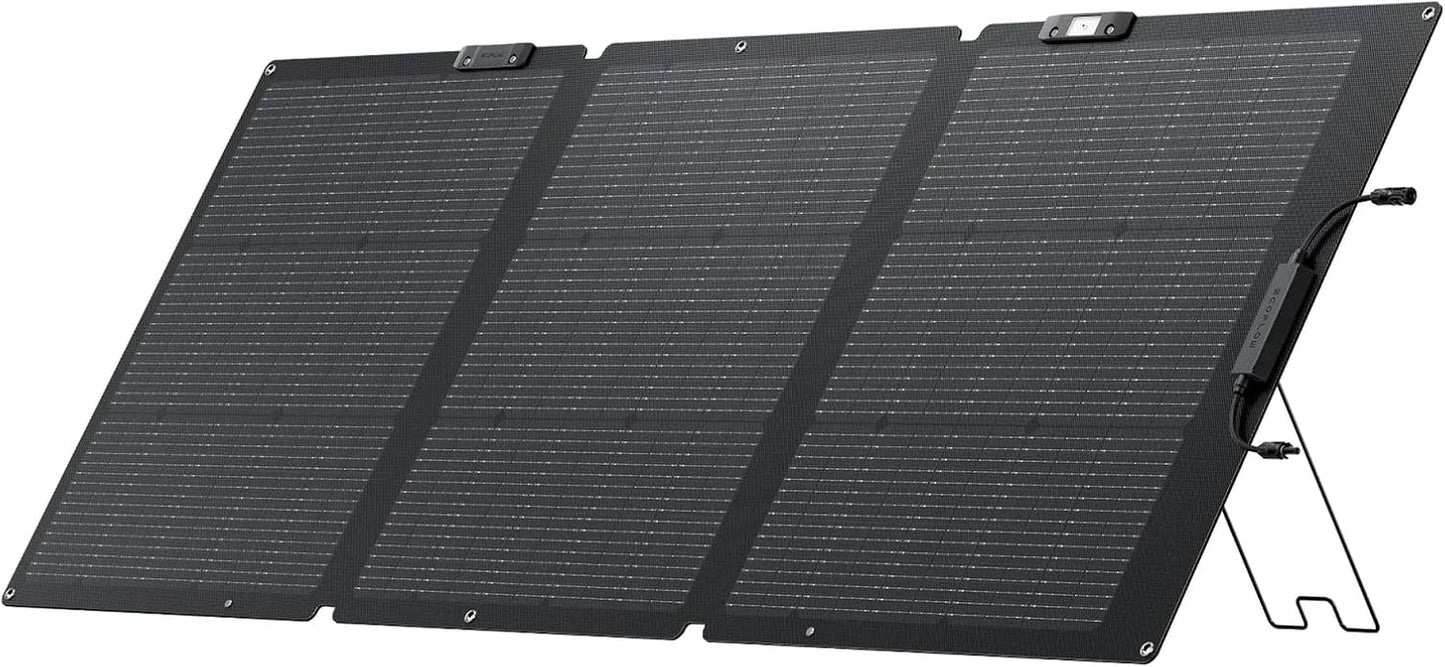 160 Watt Portable Solar Panel for Power Stations, 25% High Conversion Efficiency Foldable Solar Panel with Adjustable Kickstand IP68 Waterproof for Outdoor Camping RV, Nextgen Version