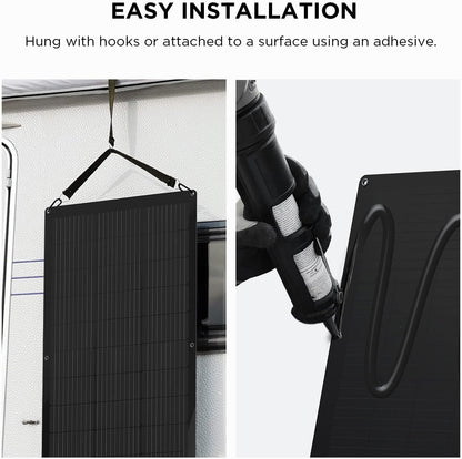 100W Flexible Solar Panel with High Efficiency Solar Modules, IP68 Waterproofing, Ideal for Off-Grid Solar Panel Kits, PV Charging, Power Kits & Ecosystem