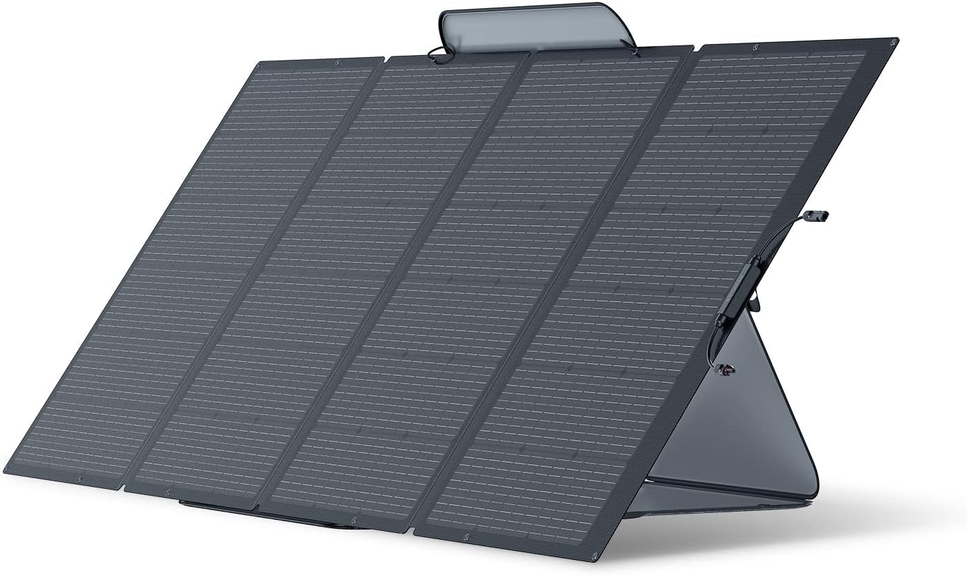 400W Portable Solar Panel, Foldable & Durable, Complete with an Adjustable Kickstand Case, Waterproof IP68 for Outdoor Adventures