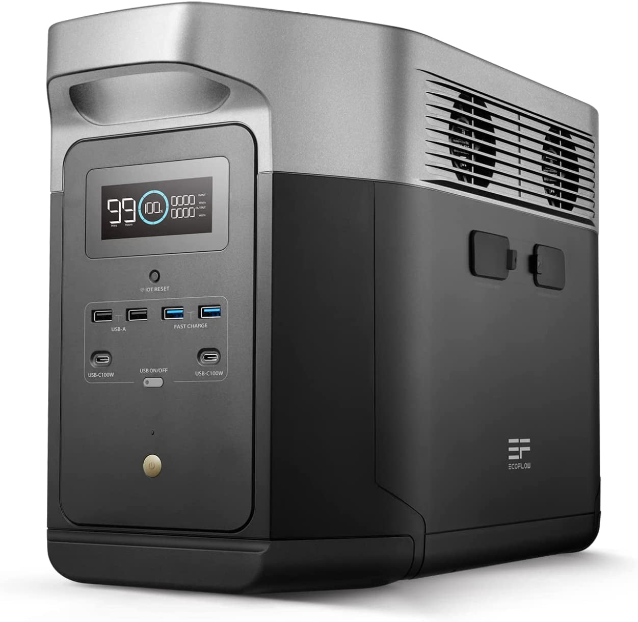 DELTA Max (1600) Portable Power Station, 1612Wh Expandable Capacity with 6 X 2000W (5000W Surge) AC Outlets, Solar Generator for Home Backup, Emergency, Outdoor Camping or RV Travel