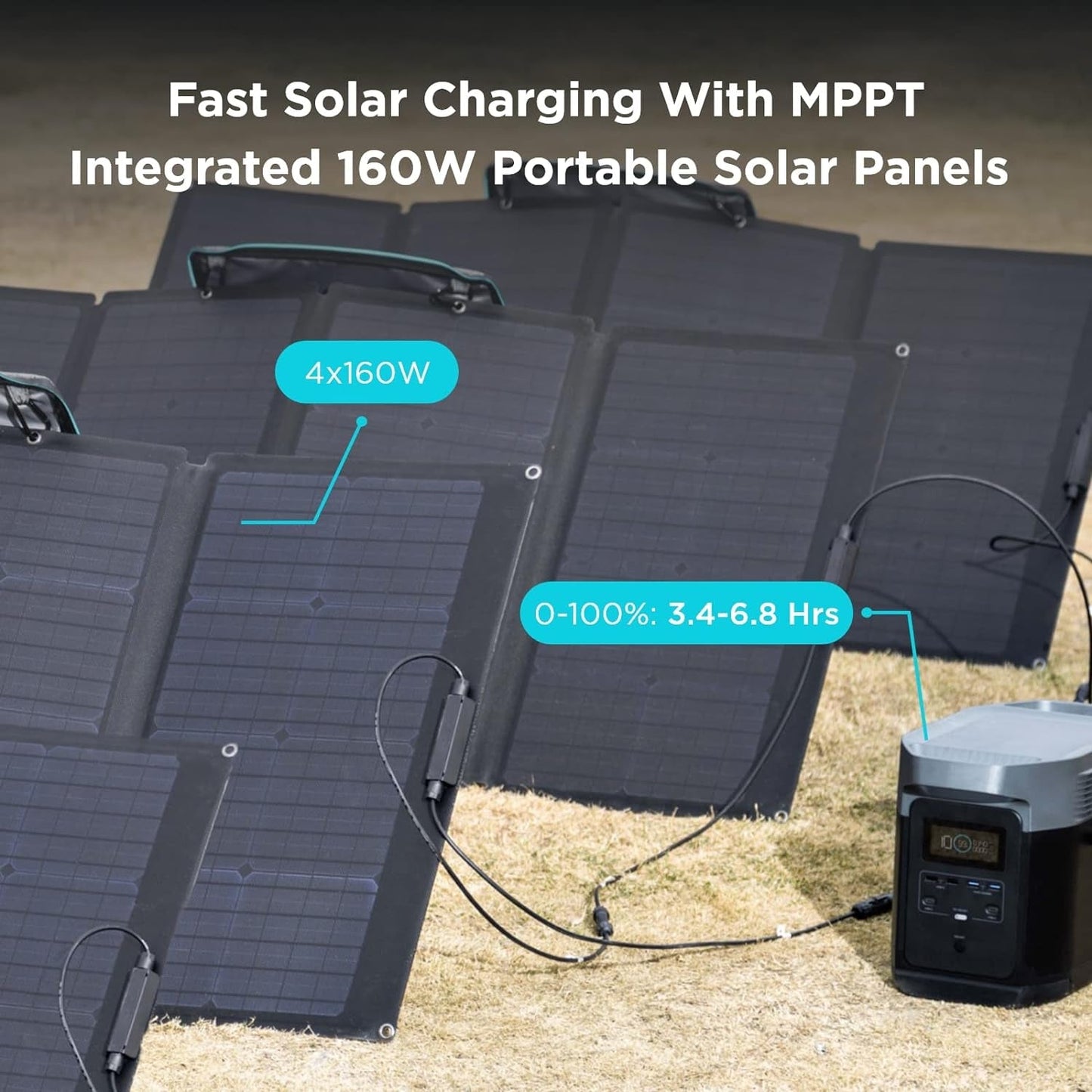 DELTA Max (1600) Portable Power Station, 1612Wh Expandable Capacity with 6 X 2000W (5000W Surge) AC Outlets, Solar Generator for Home Backup, Emergency, Outdoor Camping or RV Travel
