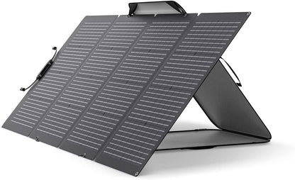 220Watt Bifacial Foldable Solar Panel, Complete with Adjustable Kickstand, Waterproof IP68 & Durable for off the Grid Living