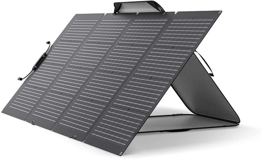 220Watt Bifacial Foldable Solar Panel, Complete with Adjustable Kickstand, Waterproof IP68 & Durable for off the Grid Living