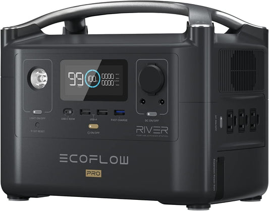 RIVER Pro Portable Power Station 720Wh, Power Multiple Devices, Recharge 0-80% within 1 Hour, for Camping, RV, Outdoors, Off-Grid