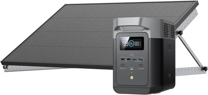 Solar Generators, DELTA 2 Portable Power Station with 175W Solar Panel, 1024Wh LFP Battery, Fast Charging, Power Station for Home Backup, Camping&Rvs