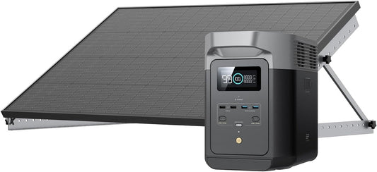 Solar Generators, DELTA 2 Portable Power Station with 175W Solar Panel, 1024Wh LFP Battery, Fast Charging, Power Station for Home Backup, Camping&Rvs