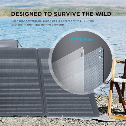 Solar Generator 120V/3.6Kwh DELTA Pro with 400W Portable Solar Panel, 23% High Efficiency, 5 AC Outlets, 3600W Portable Power Station for Home Backup Outdoors Camping RV Emergency